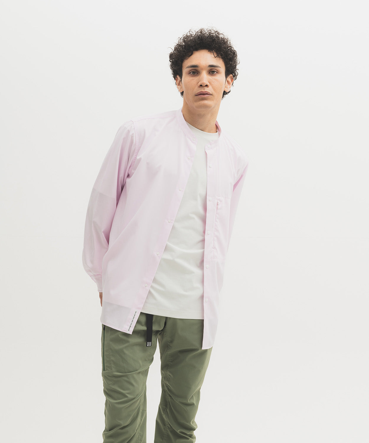 Band Collar Hiker Shirt – nobodyhike Band Collar Hiker Shirt – nobodyhike